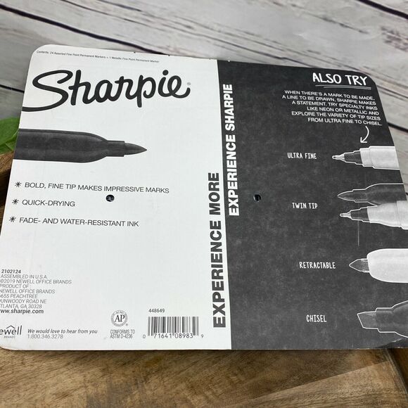 Sharpie Mini Permanent Markers 24 Fine Point Color 1 Metallic Artist 25 Count - Picture 9 of 9